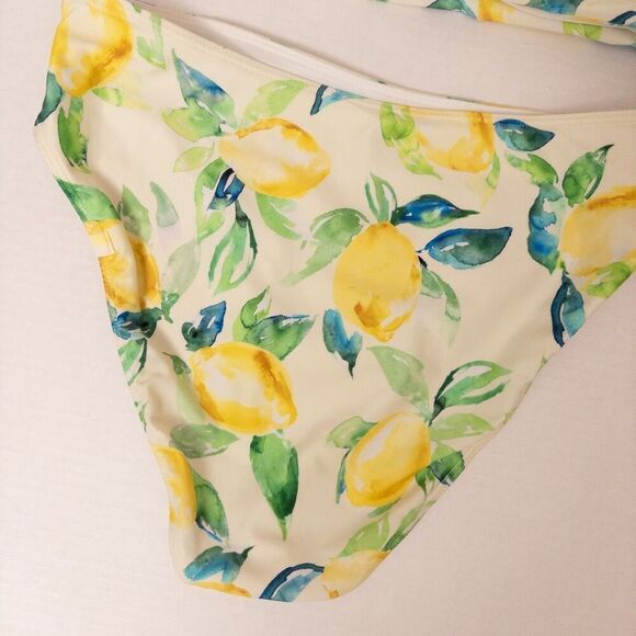 SUMMERSALT Sidestroke Bikini and High Leg High Rise Bottom Limoncello Size 4 - Picture 9 of 9